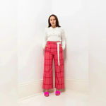 Rachel Comey 610  Elio Pant in Bottiglia Plaid Pink Photo 2