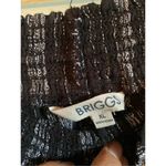 Briggs Linen Blend Pull On Drawstring Back Pocket Shorts Size XL Black Photo 4