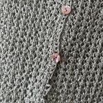 Sigrid Olsen  Cottagecore Viintage Green Crochet Open Knit Cardigan Size Large Photo 6