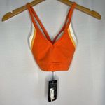 Gigo Active Brazil halter sports bra in orange white and yellow size S small NWT Photo 6
