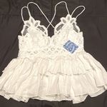 Free People Adele white lace flowy tiered cami women’s Size XSmall Photo 2