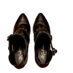 MATISSE "NEIL" BLACK LEATHER SILVER STUDDED CUT OUT LOW HEEL BOOTIES (8M) Size 8 Photo 6