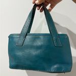 Fossil Sedona Saddle Leather Green Crossbody Handbag Purse‎ Vintage 13x7” O Blue Photo 0