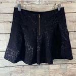 Guess JEANS Black Leopard Jacquard Fit & Flare Pleated Mini Skirt-27 Photo 2