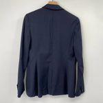 Talula Aritzia Blazer Wool Blend Navy Blue 2 Buttons Gold Crest Womens 10 Photo 3