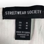 Streetwear Society  White Ribbed Cropped Cami Photo 3