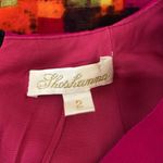 Shoshanna  Sleeveless Silk Pink Multicolor Brushstroke Tiered Skirt Dress size 2 Photo 8