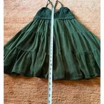 Aerie Crochet Lace Babydoll Tiered Mini Dress Green Strappy Back M Photo 2
