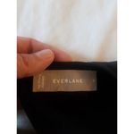 Everlane Womens Blouse Top Size 0 Black Pleated Minimalist Button Short Sleeve Photo 8