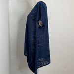 French Laundry  semi sheer shirt sleeve shirt.  Bling embellishments. Size L. Photo 2