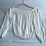 Brandy Melville  White Off the Shoulder Top OS Photo 0