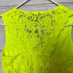 Rue 21  Women's Citron Lace Bodysuit Sz L Photo 5