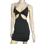 Alice + Olivia  Women’s Size 6 Black Havana Cut Out Spaghetti Strap Mini Dress Photo 1
