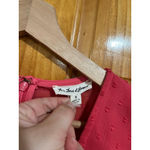 For Love & Lemons Flamingo Pink Tarta Print Long Sleeve Mesh Feminine Dress Photo 1