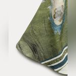 ZARA  COLLECTION PRINT ASYMMETRIC ONE SHOULDER LONG SLEEVE LINEN DRESS GREEN  NEW Photo 14