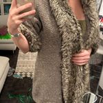 Kenar  women’s furry sweater jacket cardigan brown size medium Photo 1
