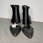 BCBGeneration  Black Leather Chaser Pewter Stiletto Heel Sexy High Heels 7.5 NWT Photo 6