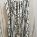 Old Navy  Cami Dress‎ XS White Black Casual Sundress Button Front Photo 0