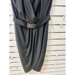 Laundry by Shelli Segal LAUNDRY by Shelli Sleeveless Halter Neck Wrap Mini Dress Black Women's Size 6 US Photo 1