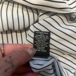 Catherine Malandrino  Black and White Striped Womens Blouse 3X Round Neck Photo 5
