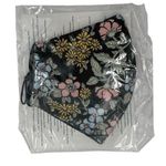 Tory Burch Face Mask Black Floral Print NWT Adjustable Straps Washable Reusable Photo 0