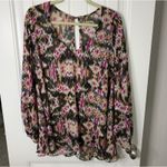 Show Me Your Mumu Medium Chelsey Ikat Print Top Blouse Long Sleeve Keyhole Women Photo 7