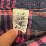 Aeropostale 87 Shirt Women XS Purple Plaid Button Down Long Sleeve Boyfriend Photo 3