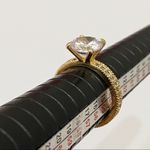 Solitaire Gold plated 7mm  Eternity Ring Size 7 Photo 9