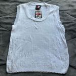 No Boundaries Vintage 90s  white ribbed sweater tank top with floral embroidery Photo 0