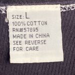 Requirements Black Floral Embroidered Cotton Tank Top Sweater Size L Photo 5