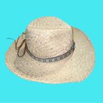 Stylish Tan Cowgirl Hat with Turquoise Accent and a little sparkle all over! Photo 8