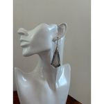 Cubic Zirconia Triangle Dangle Earring’s NWT Silver Photo 1