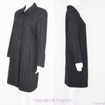 Juliana collezione vintage 100% wool pinstripes button down coat, 6 Black Photo 2
