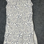 Lina Tomei Women's Floral Embroidered Cap Sleeve Shift Mini Dress Beige Small Brown Photo 0