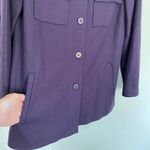 Harvé Benard Collection harvè benard wool blend coat dark blue elbow patches Women’s size 4 Photo 2