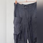 Scotch & Soda Women’s Large Joshy High Rise Tapered Cargo Black Floral Photo 4