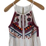 THML Embroidered Striped Dress Boho Bohemian Summer Vacation Women’s Size Large Photo 1