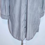 Philosophy  Distressed Gray Chambray Shirt Dress Size XL Gray Mini Shirt Dress Photo 3