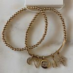 Nine West NWT  Gold Tone Charm Stretch 2-pk Bracelet Set Photo 1