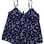 Laura Ashley  Women Camisole Top Multicolor Floral Spaghetti Strap V-Neck Size L Photo 0
