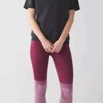 Lululemon  Women's Seamlessly Street Crop Heathered Leggings Size 4 Burgundy $68 Photo 2