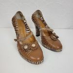 Isabella Fiore Womens Shoes Size 6.5 Brown Leather Snakeskin Embossed Strappy Photo 1