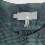 Cotelac Women Dress Plaid Green Size 1 Long Sleeve Button Round Neck Knee Length Size M Photo 5