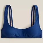 J.Crew  Heritage Scoop Neck Bikini‎ Top Womens Small Blue Lined Adjustable BX611 Photo 1