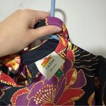 Farm Rio  Shiny Chita Floral Print Long Sleeve Mini Dress Size S Photo 1