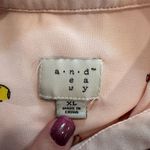 A New Day  Sleeveless Blouse Button Down Cocktails Print Light Pink Size XL Photo 2