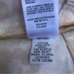 MOTHER NWT Women's Yellow/White Floral Leopard The Ruffle Denim Mini Skirt 26 Yellow Photo 11