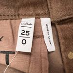 Loft NWT  Polka Dot Velvet Skinny Jeans Pants Size 25 Brown and Metallic Gold Photo 6