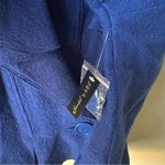 Essentials By A•B•S blue cropped wool jacket with a shaw collar 100% Wool Size L Photo 3