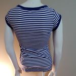 Juicy Couture Blue & White Striped Cap Sleeve Top Photo 4